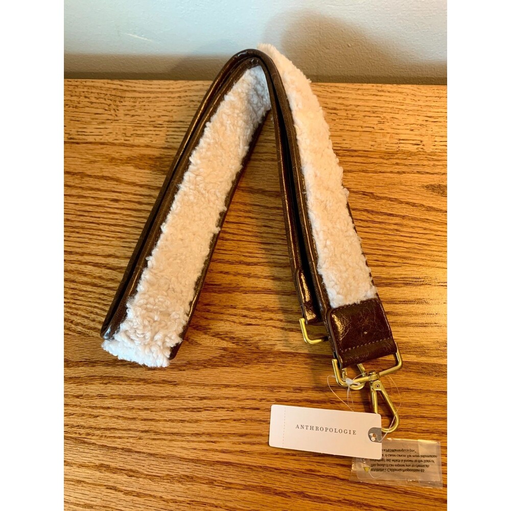 Anthropologie Sherpa Crossbody Bag Brown Teddy Purse The Dance Luna Boho Handbag